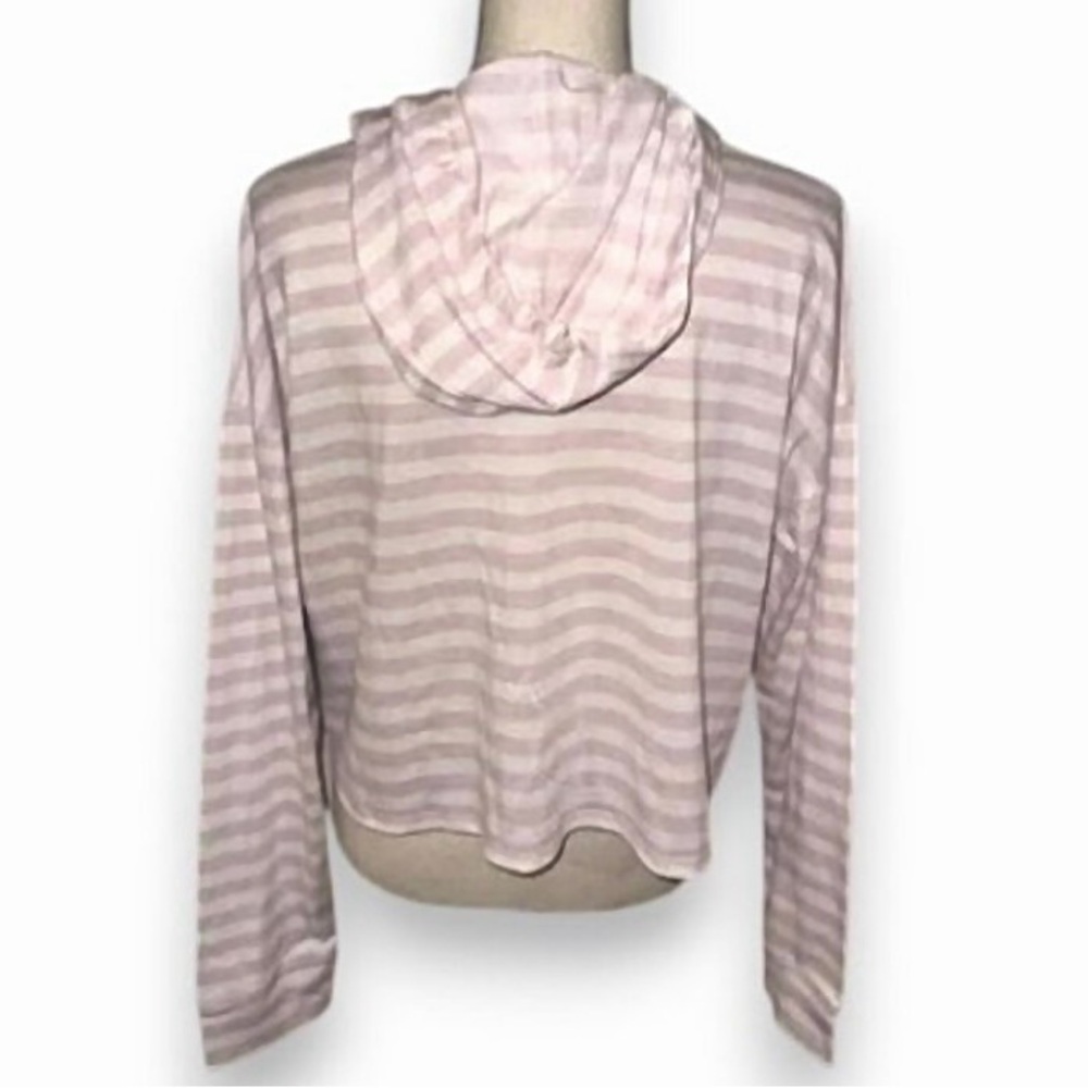 Andrew Marc Light Pink Striped Hoodie - Picture 2 of 5
